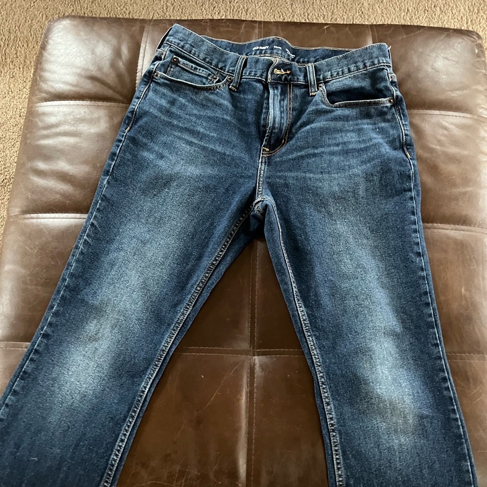 Old Navy Men's Dark Blue Straight Jeans